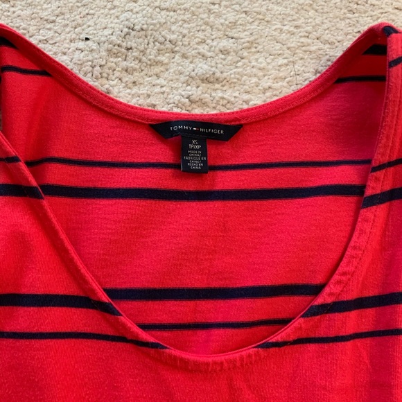 Tommy Hilfiger pink and navy striped dress, XS - Picture 3 of 4